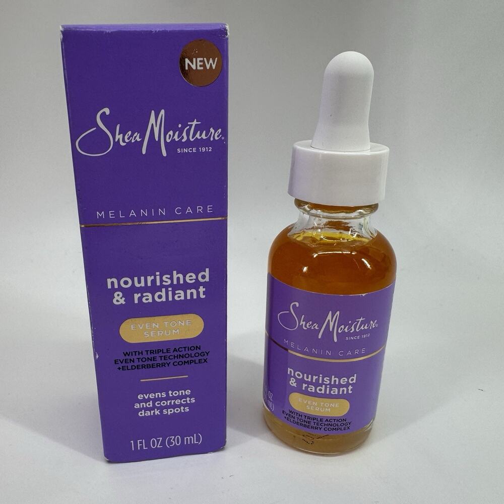 Shea Moisture Melanin Care Even Tone Serum Nourished Radiant 1 Oz NIB